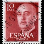 Sello de Francisco Franco como Jefe del Estado español