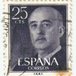 Sello de Francisco Franco como Jefe del Estado español