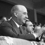 Francisco Franco durante uno de sus viajes oficiales como Jefe del Estado