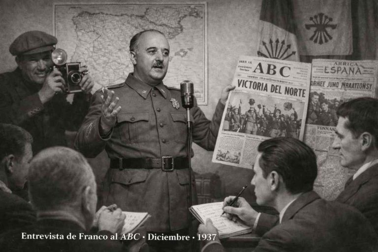 Franco durante entrevista en 1937