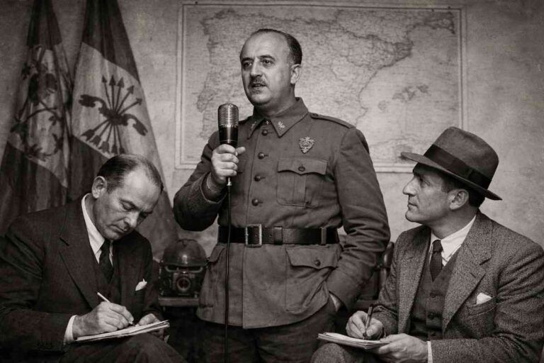 Franco durante la entrevista de 1937