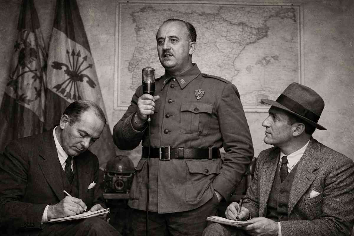Franco durante la entrevista de 1937