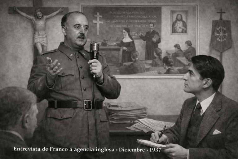 Franco en entrevista con corresponsal inglés