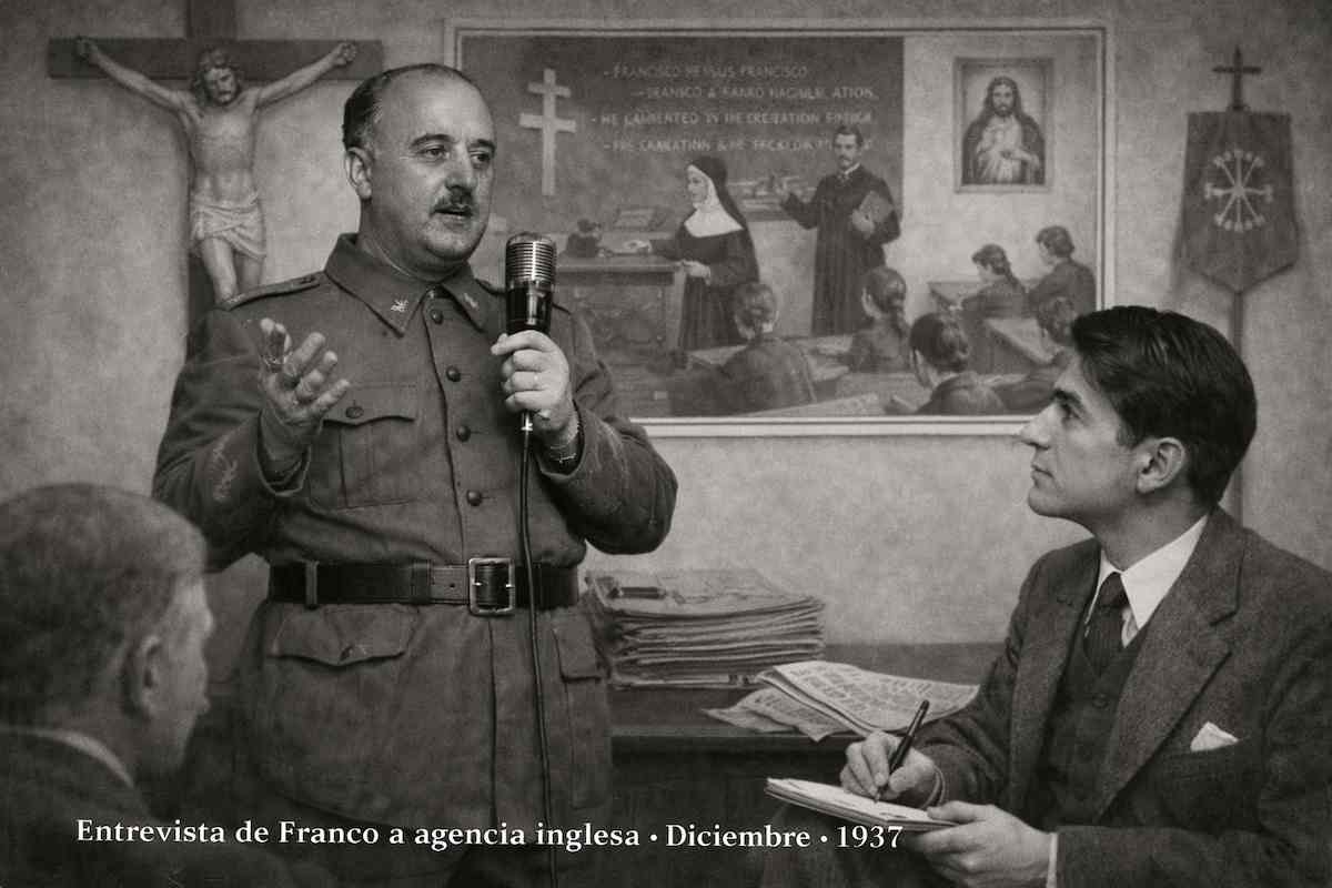 Franco en entrevista con corresponsal inglés