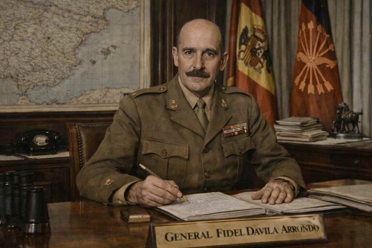 General Fidel Dávila en su oficina