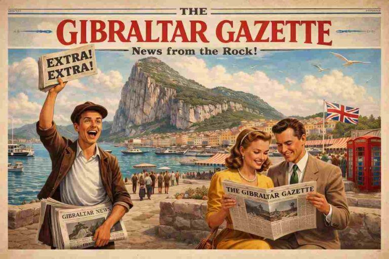 Gibraltar en estilo vintage 1950s