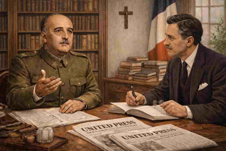 Recreación conversación Franco – Henri Massis 1938