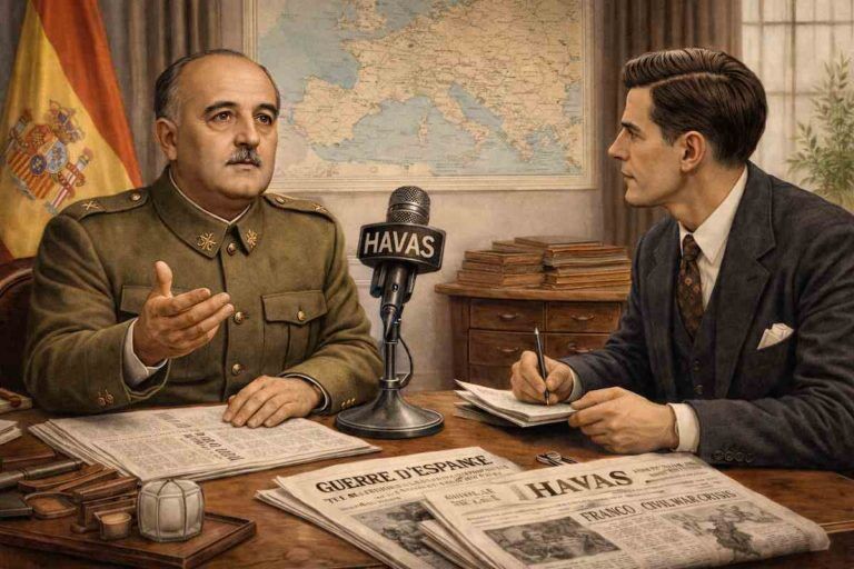 Recreación entrevista Franco Agencia Havas 1938