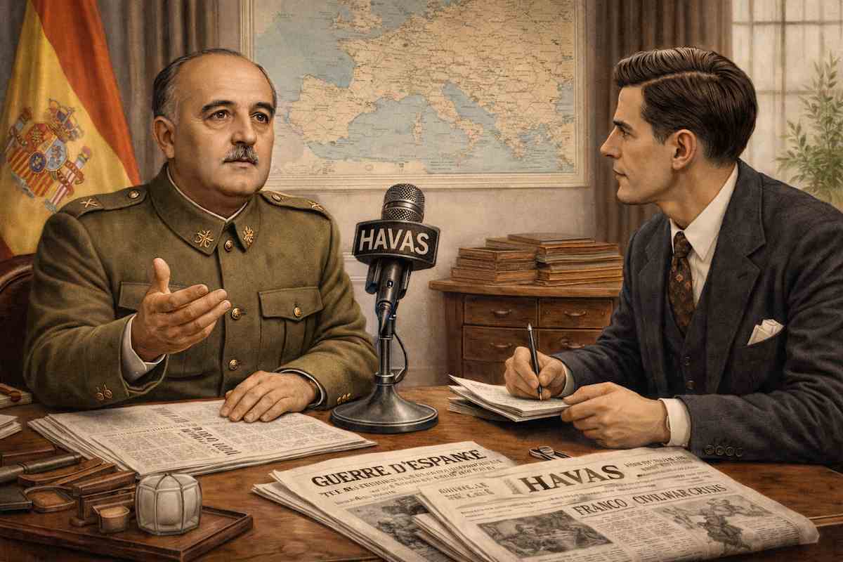 Recreación entrevista Franco Agencia Havas 1938