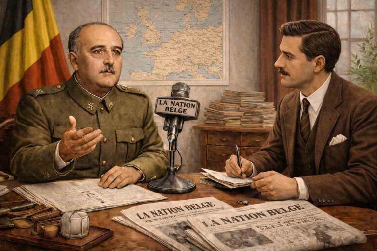 Recreación entrevista Franco diario La Nation Belge 1938