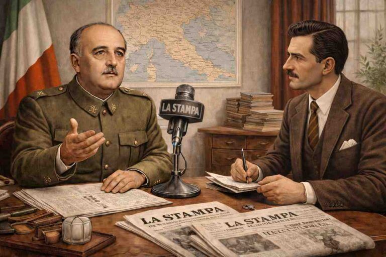 Recreación entrevista Franco diario La Stampa 1938