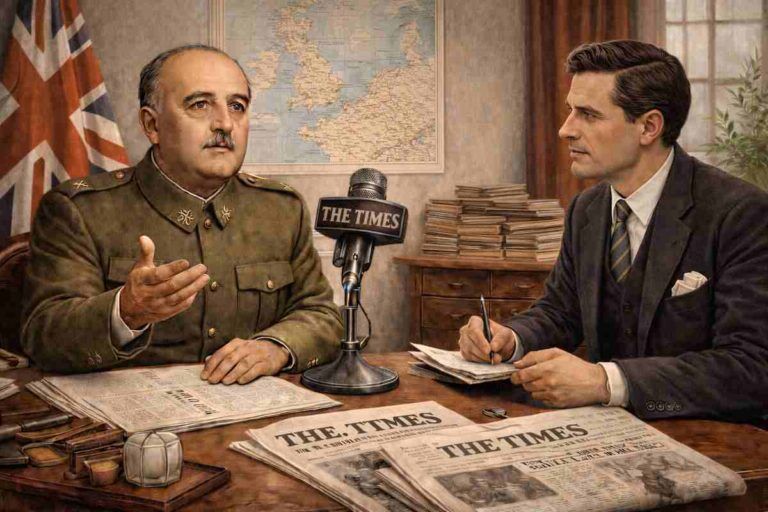 Recreación entrevista Franco diario The Times 1938