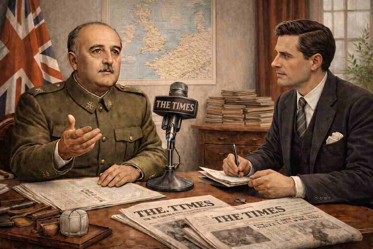 Recreación entrevista Franco diario The Times 1938