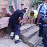 37 Desmontando la Cruz de los Ca¡dos en La Aljorra