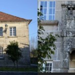 Inscripción sobre piedra en el balcón del antiguo ayuntamiento
