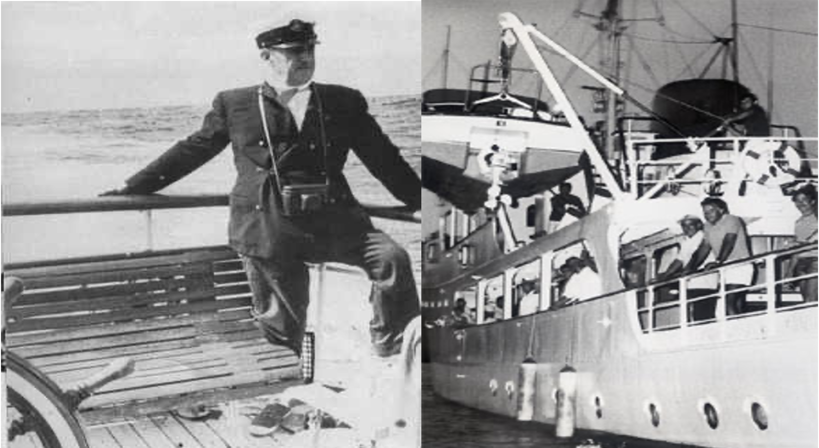 Felipe González pasando unas vacaciones en el “Azor”