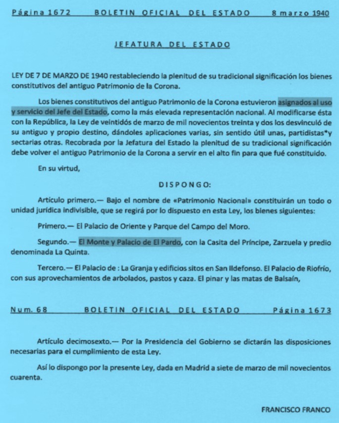  Boletín Oficial del Estado, 8 de marzo de 1940, nº 68, página 1672. Archivo del BOE. 