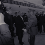 Visita a España del presidente de Tunez, Sr. Habid Burguiba: recibimiento en Barajas, audiencia en el Pardo; cena de gala