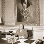 Retrato del caudillo en el palacio del Pardo