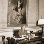 Retrato del caudillo en el palacio del Pardo