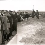 Francisco Franco visita las obras del pantano de Boadella en Gerona 17-05-1960