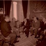 Francisco Franco con el vicepresidente del Perú, Excmo. Sr. D. Luis Gallo Porras 22-02-1962