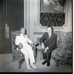 Entrevista de Francisco Franco con el vicepresidente de Estados Unidos Mr. Richard Nixon, en el palacio de Pedralbes 17-06-1963