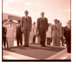 Francisco Franco se entrevista en Barajas con el rey Hasan II de Marruecos 06-04-1963