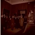 Francisco Franco visita el real monasterio de la Encarnación, en Madrid, después de ser restaurado, en compañía de Carrero Blanco y del marqués de Lozoya 06-04-1965