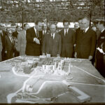 Francisco Franco en la fábrica de fundición y laminación de José Mª Aristraín S.A en Olaberría, inaugurada en 1956 con una producción estimada de 1580 000 T de acero y 130 000 T de chapa de grano orientada y magnética normal 11-09-1965