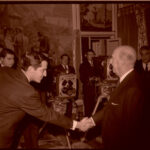 Francisco Franco durante el discurso de Fin de Año por televisión 28-12-1965