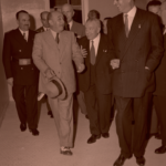 Francisco Franco inaugura el edificio del Seguro de Enfermedad del Instituto Nacional de Previsión de La Coruña. 09-09-1950