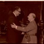 El caudillo con el general jefe de las Fuerzas Armadas de Nicarágua D. Anastasio Somoza, futuro presidente de su país – 22 – 04 - 1964