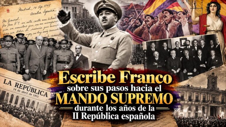 Collage histórico de Franco y la República Española