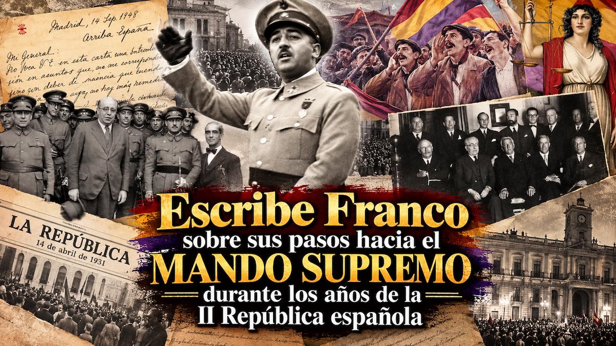 Collage histórico de Franco y la República Española