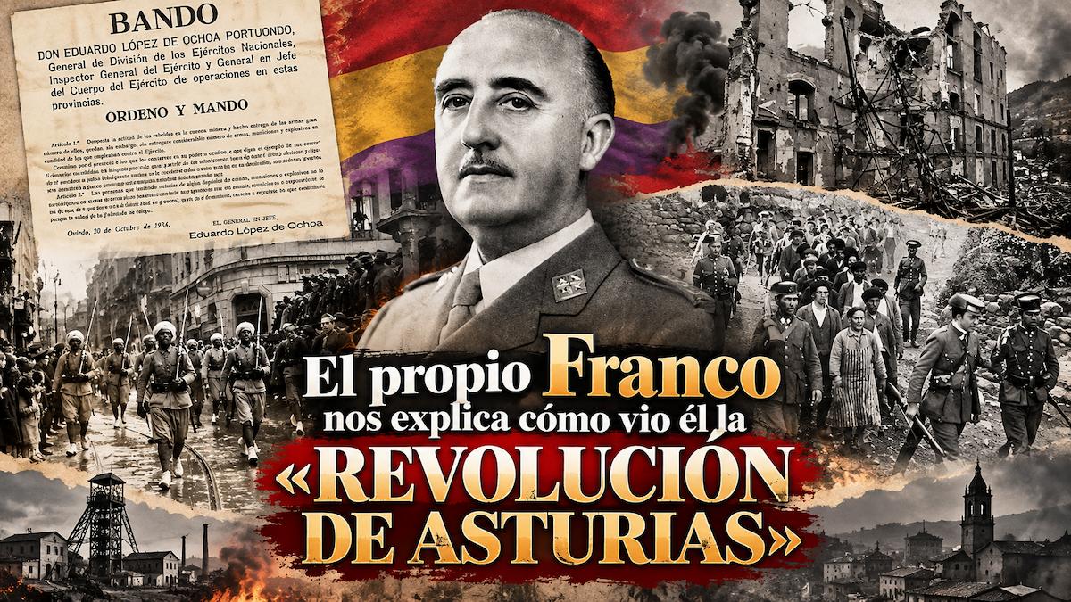 Collage histórico de la Revolución de Asturias