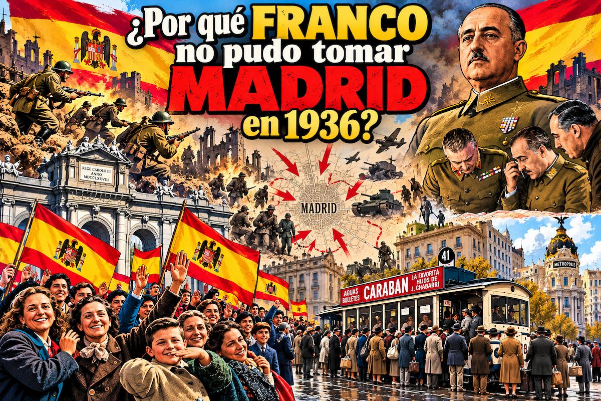 Franco y la defensa de Madrid durante la Guerra Civil Española en 1936