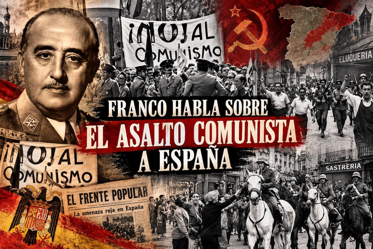 Franco y la Guerra Civil española: imágenes históricas de las protestas, las milicias y la amenaza comunista en España.