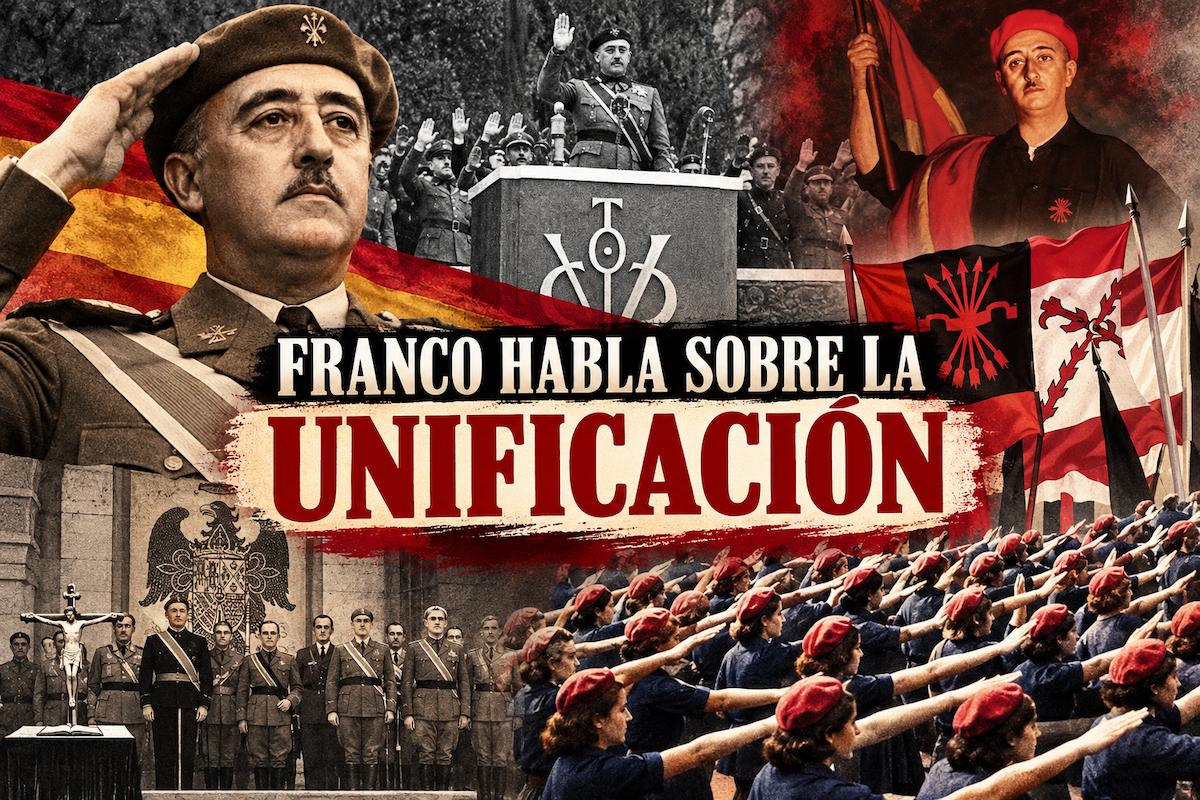 Francisco Franco y la Unificación de Falange Española Tradicionalista y de las JONS en 1937.